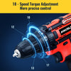 Akku-Bohrschrauber Akkuschrauber Li-Ion, 12 V 28Nm,18 Drehmomentstufen ausgestattet, 220 V