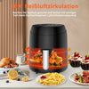 Heißluftfritteuse XXL Ohne Öl Air Fryer 1600W Heizluft Fritteuse LED-Touchscreen
