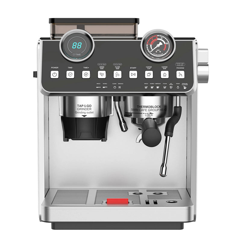 Espressomaschine EM653-2200W , 20 Bar, 2.7 Liter, inkl. Zubehör, Schwarz