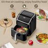 Heißluftfritteuse Air Fryer 5.5L XXL Ohne Öl 1600W Heizluft Fritteuse LED Touchscreen